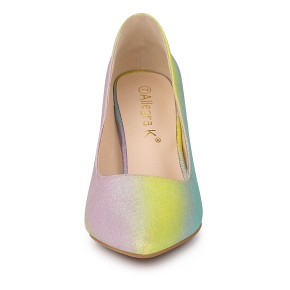 Allegra K Women's Stiletto Heels Dress Glitter Prom Pumps Size 6.5!!! NEW!!!💜💕 - Picture 7 of 9